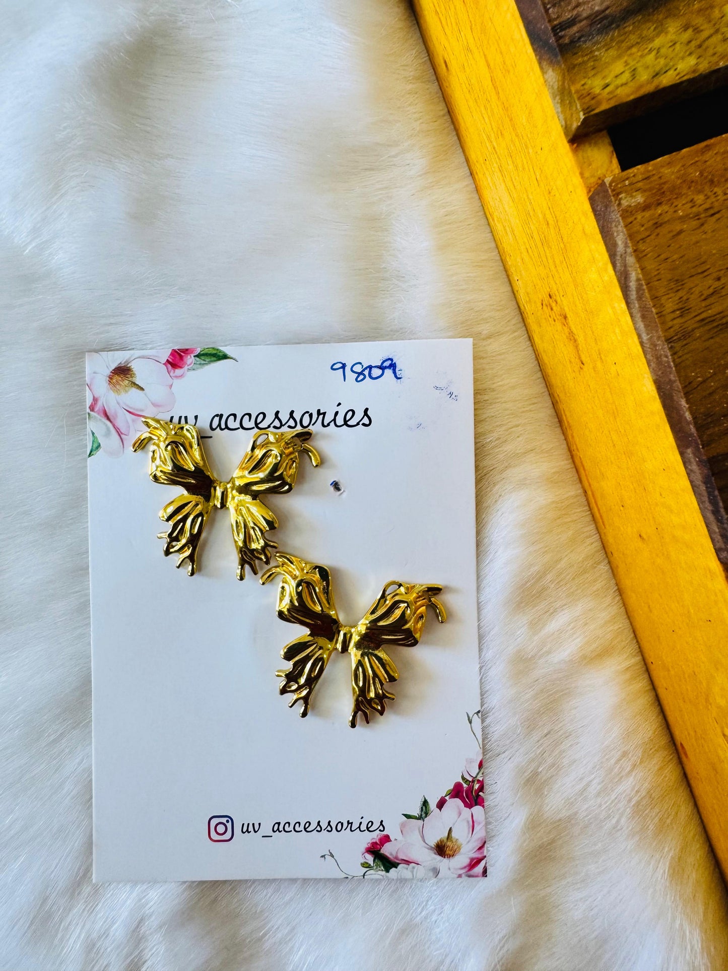 Butterfly studs anti tarnish