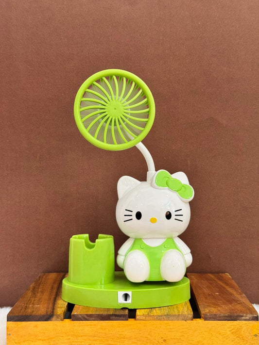 Kitty penstand and chargeable fan