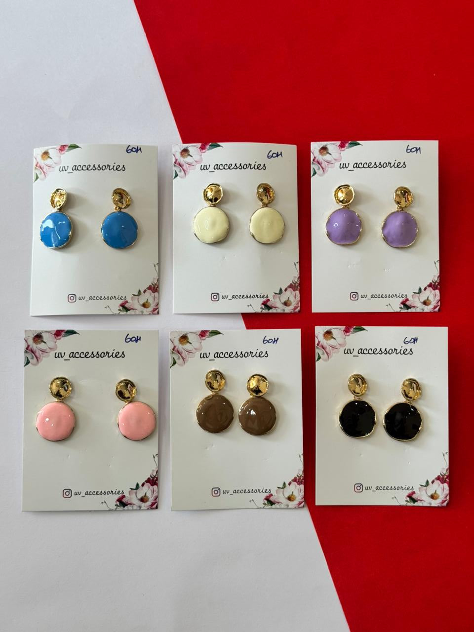 Round mini earrings