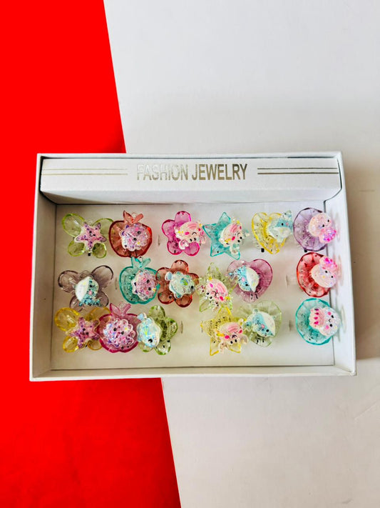 Glass lighting spinner rings