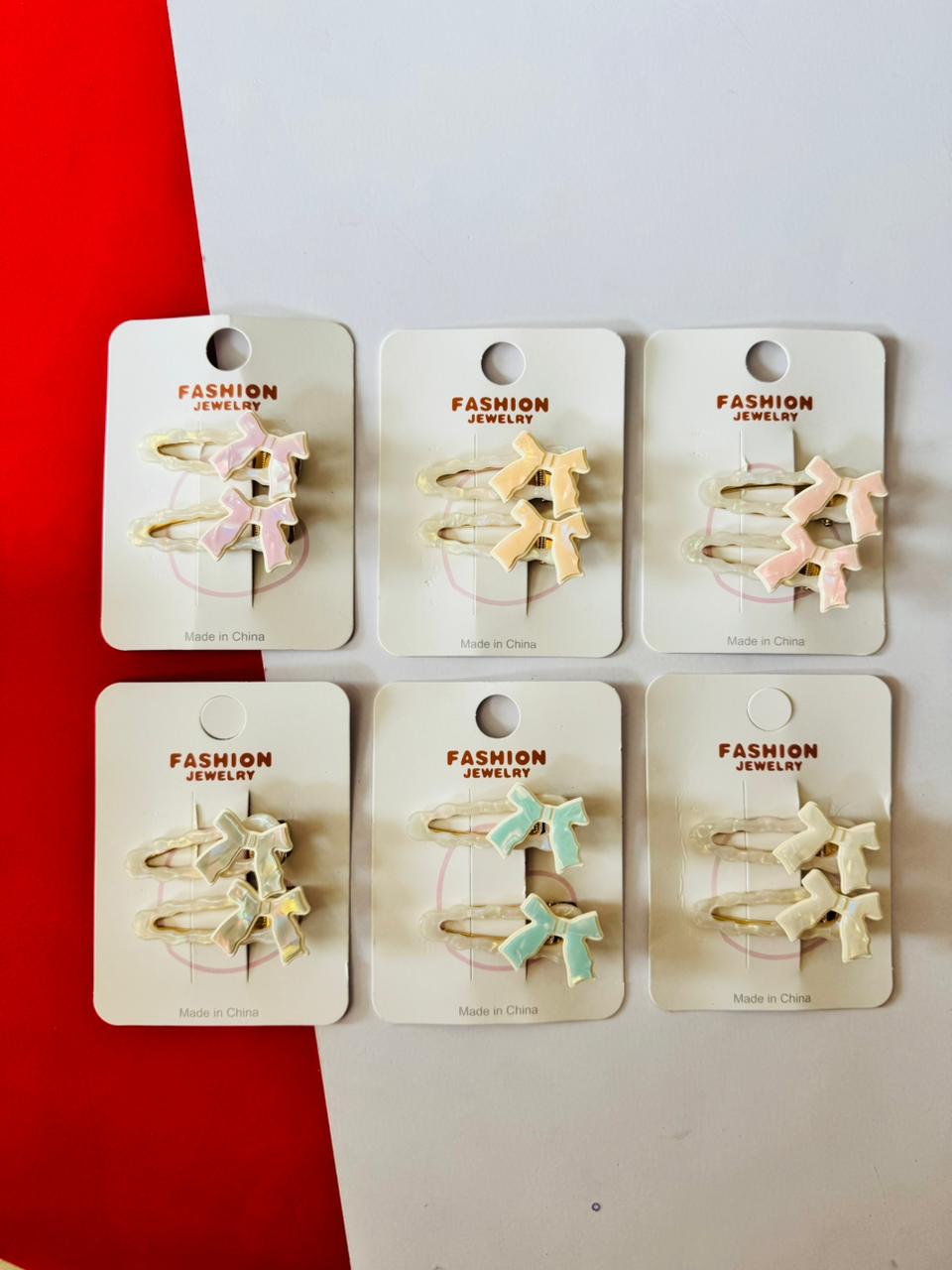 Marble bow clips