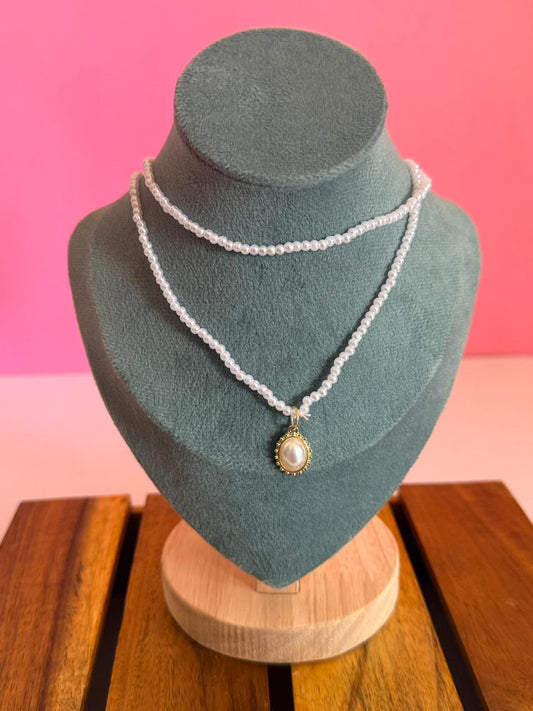 Oval pearl chain