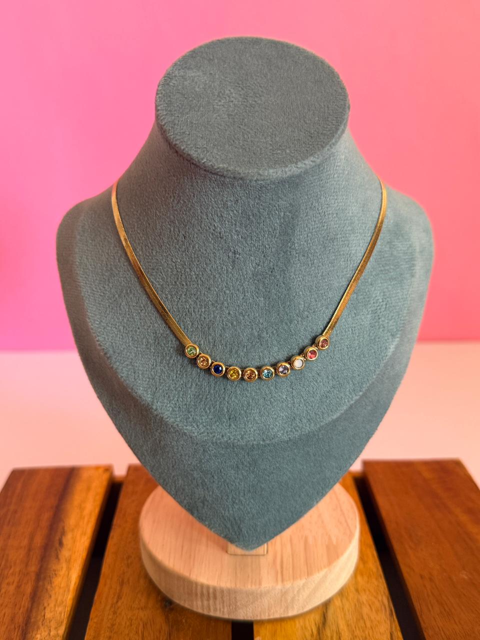 Multi stone necklace