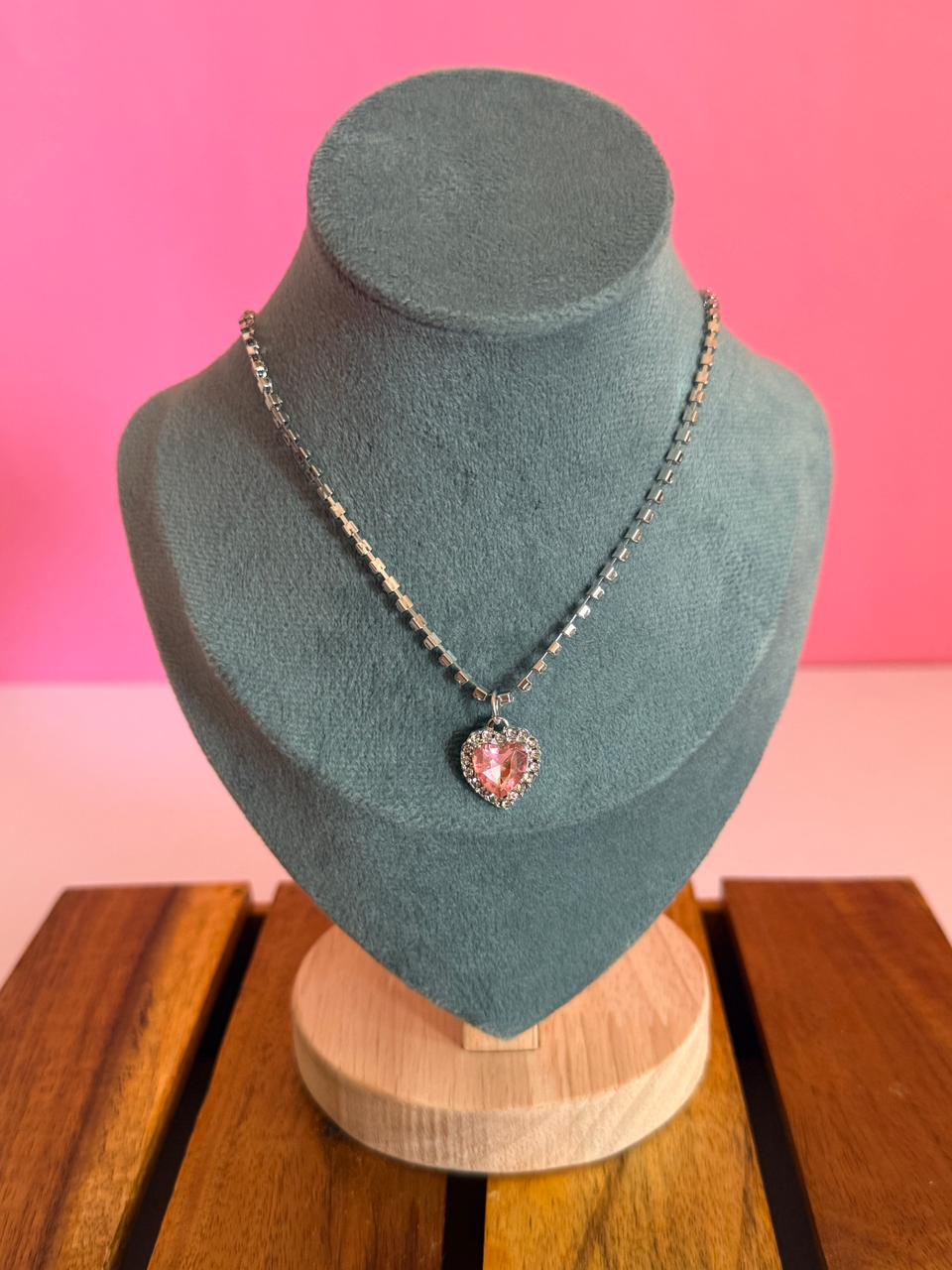 Pink heart chain