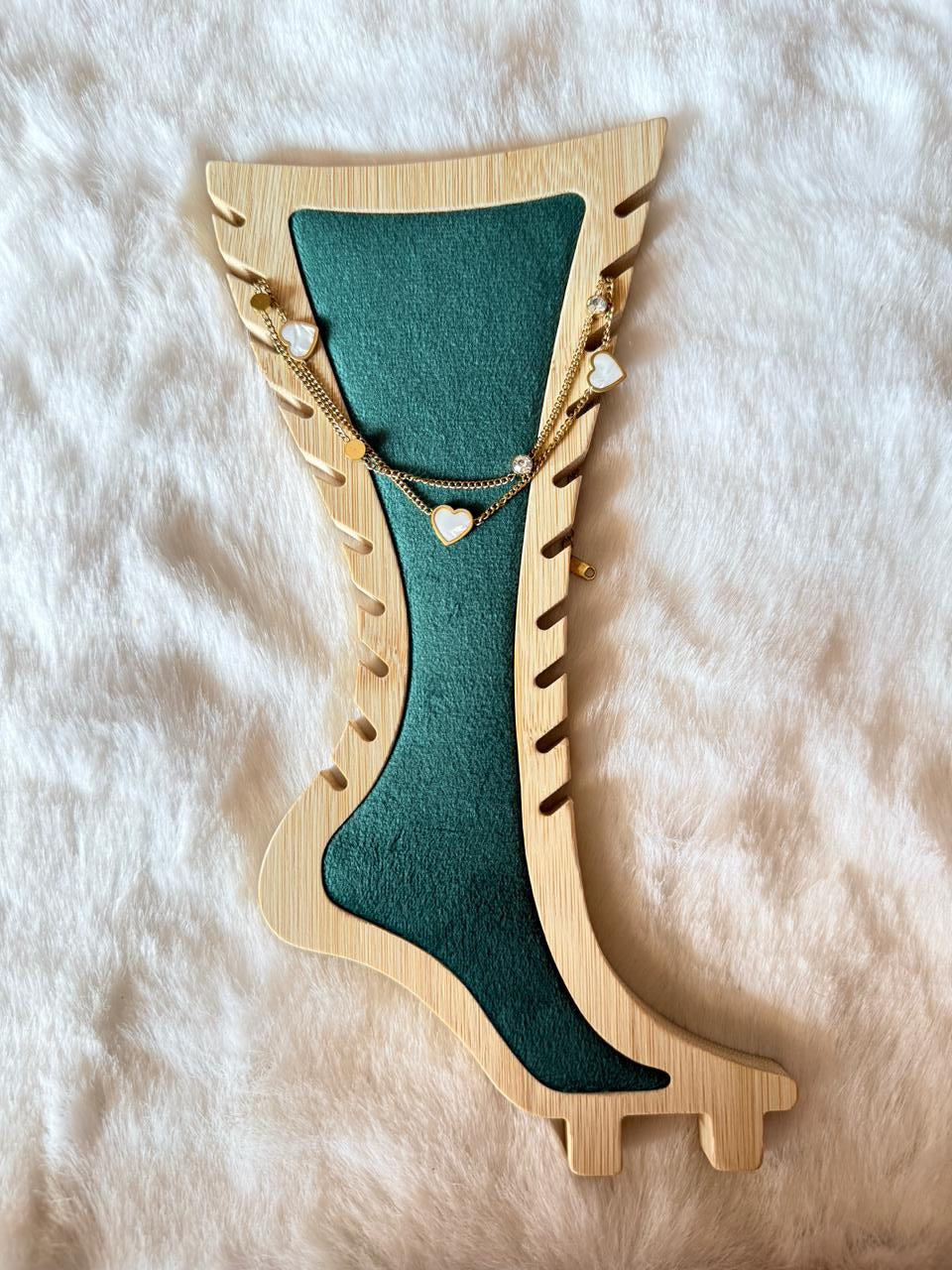 Charms double chain anklet