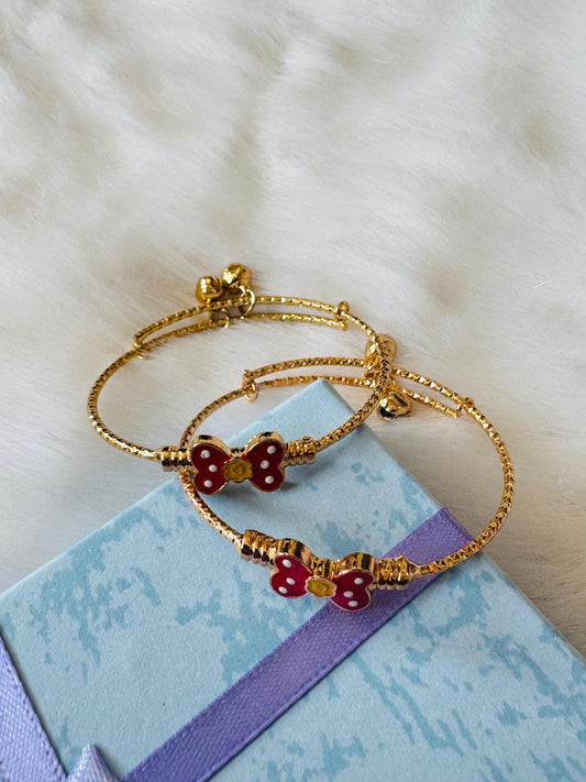 Red bow kids kada set