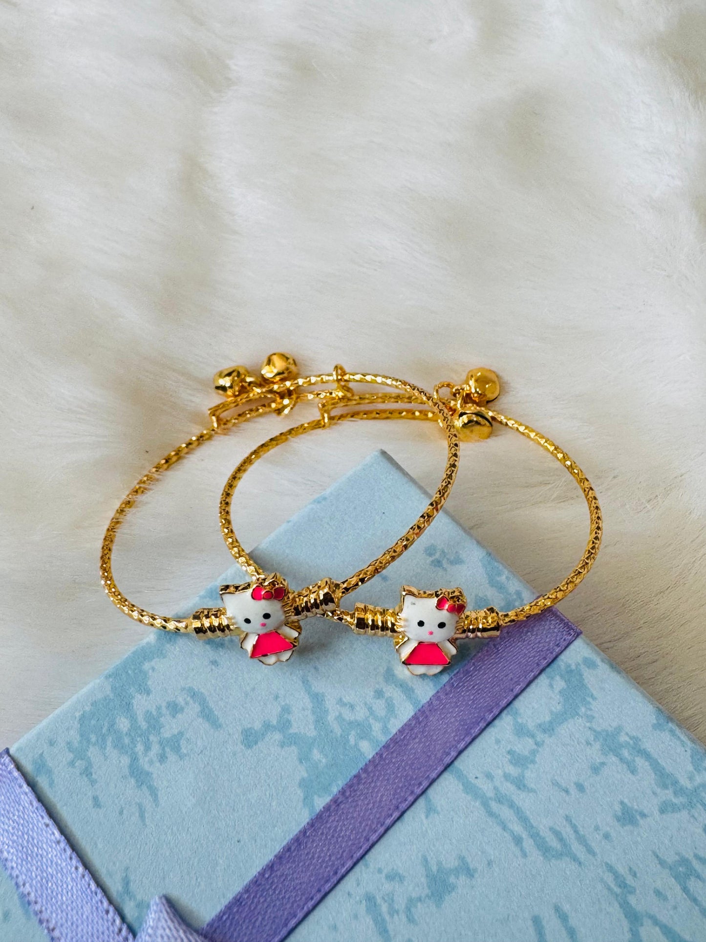 Pink kitty kids kada set