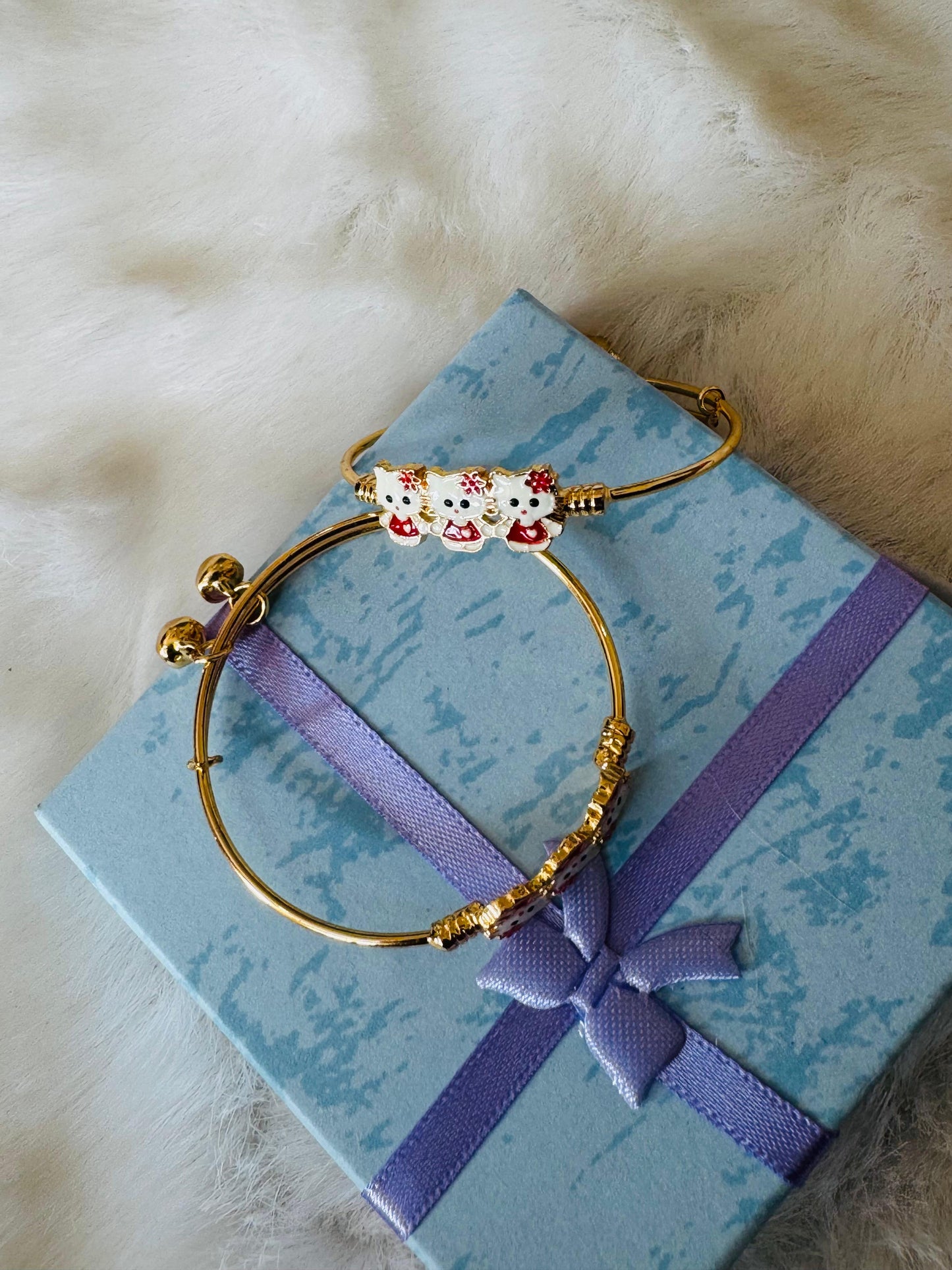 Triple red kitty kids kada set