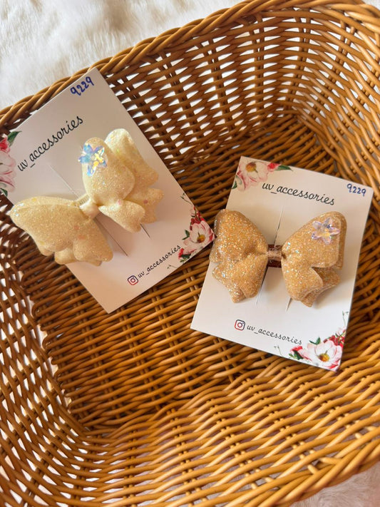 Shimmer butterfly clip