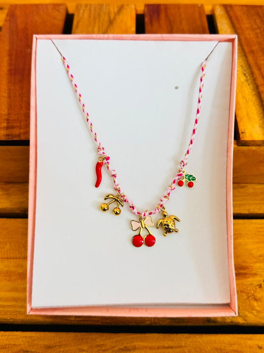 Charm thread chain cherry