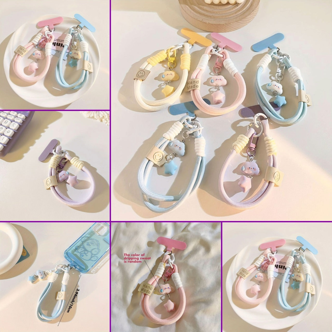 Cloud thread phone charms