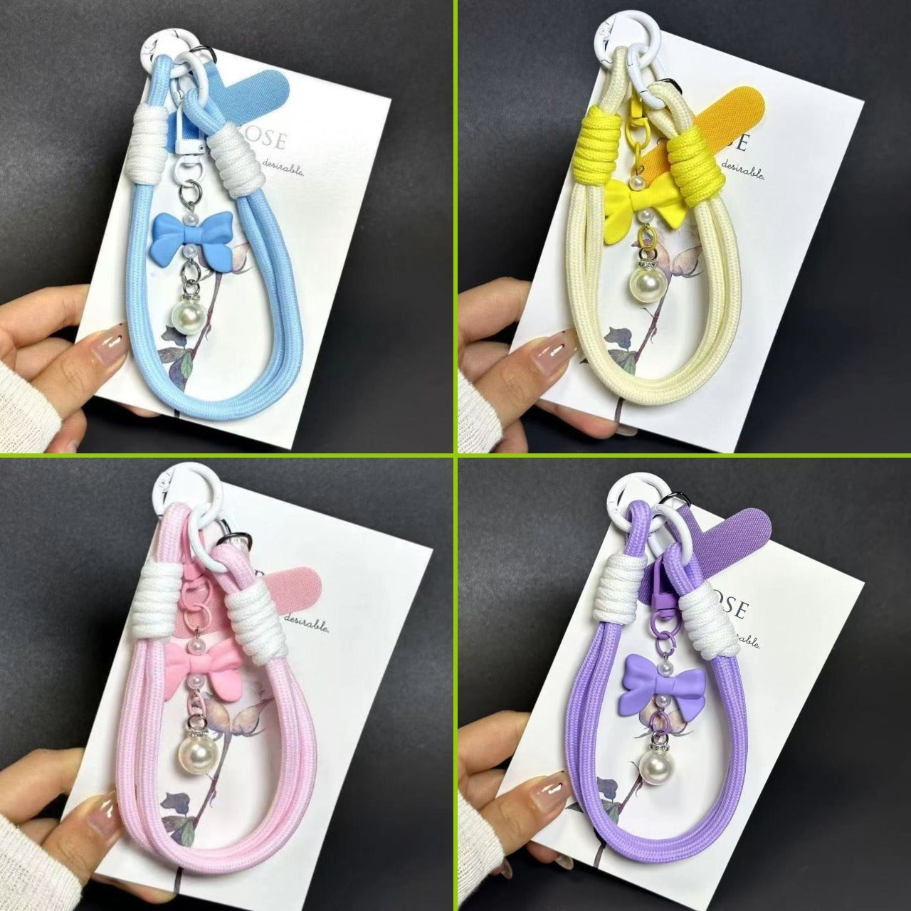 Bow thread phone charms