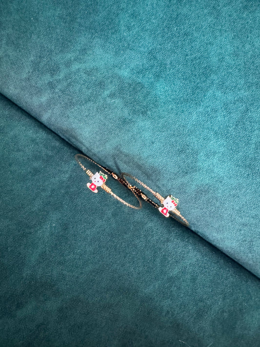 Red kitty kids kada set