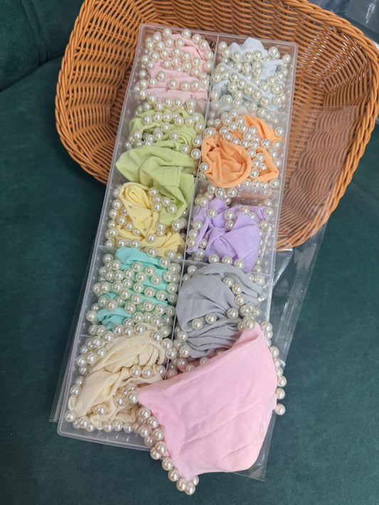 Pearl scrunchie and handband