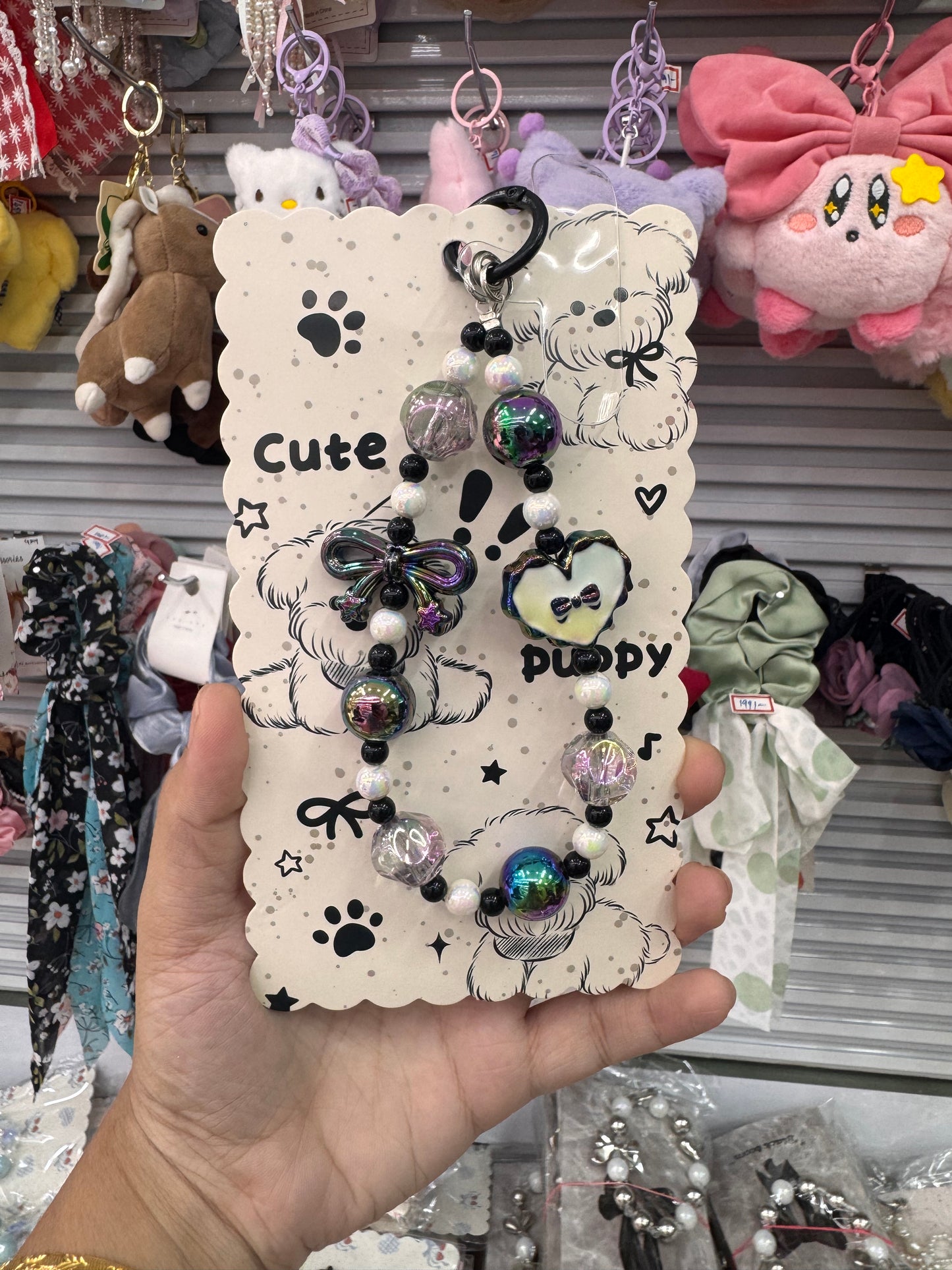 Bow beads phone charm