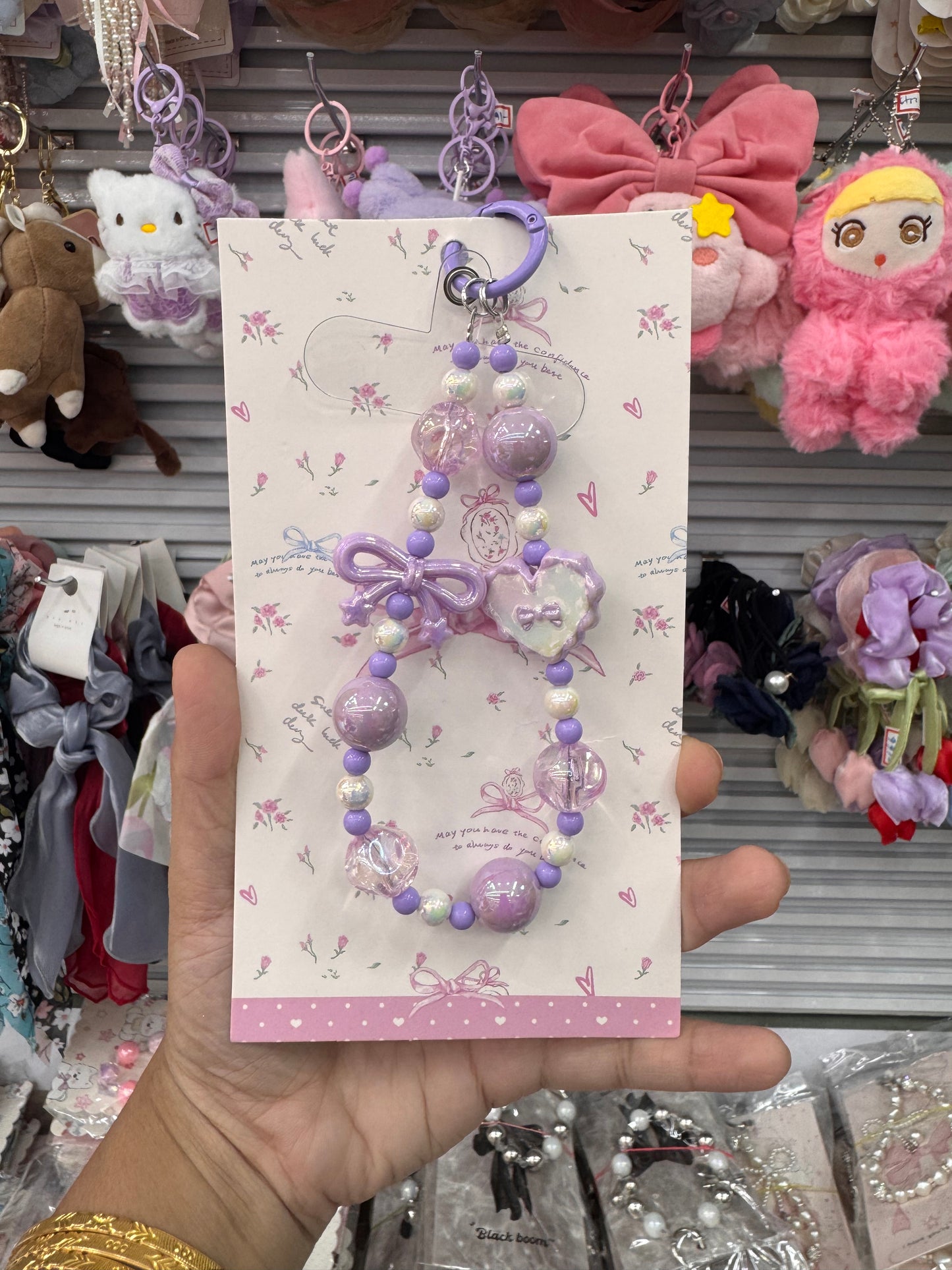 Bow beads phone charm