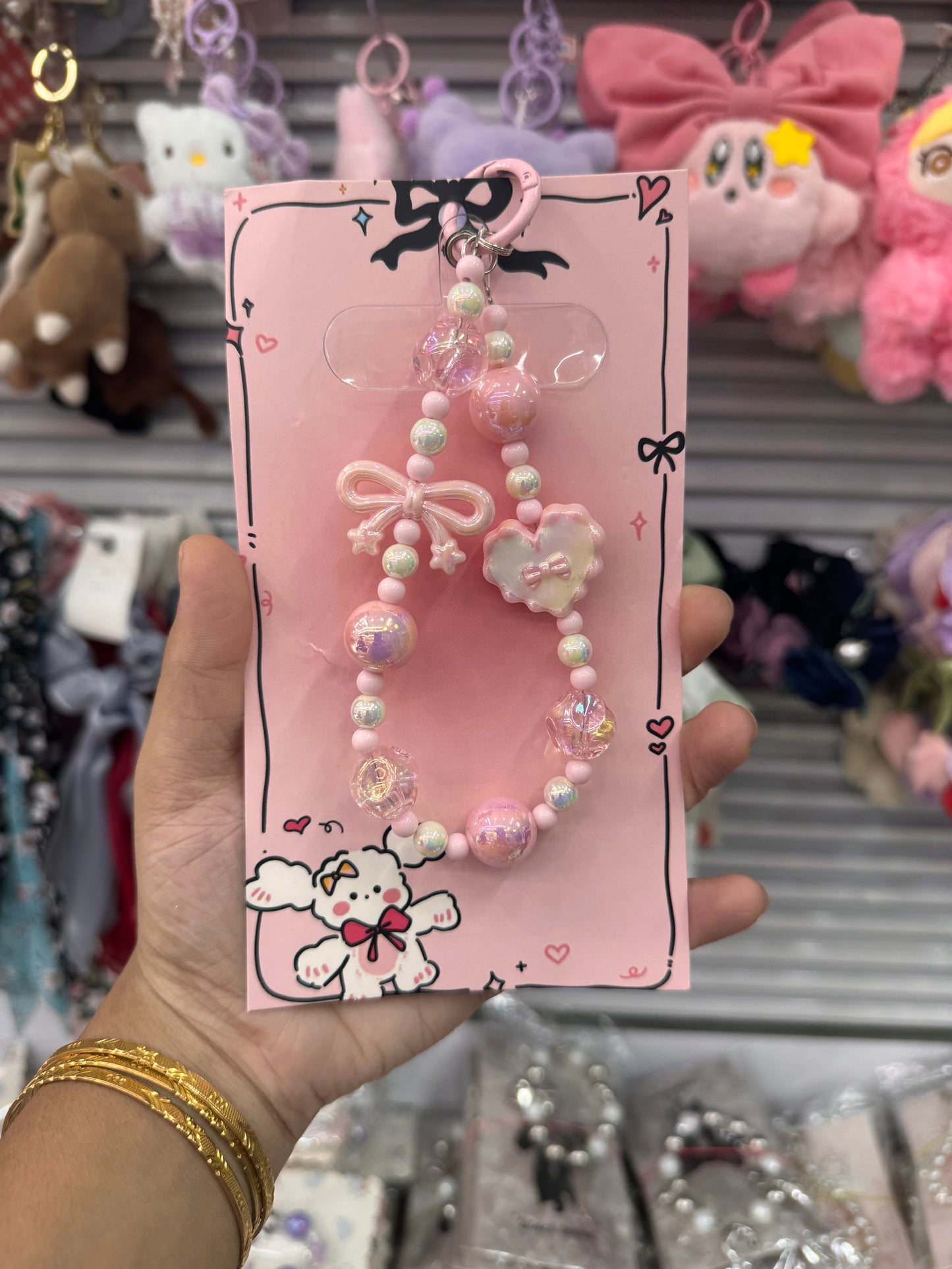 Bow beads phone charm