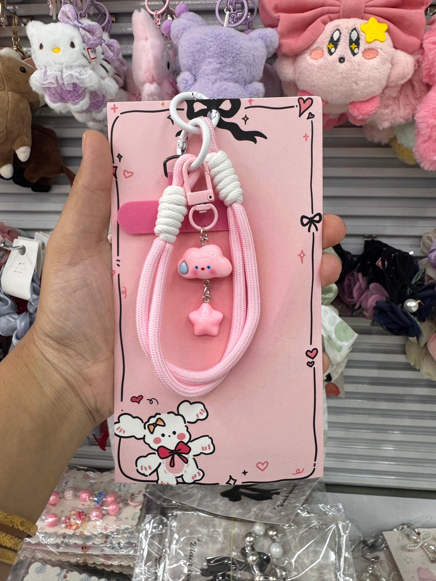 Cloud thread phone charms