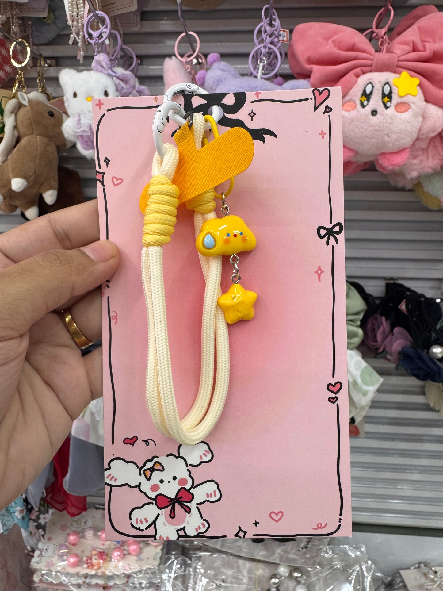 Cloud thread phone charms