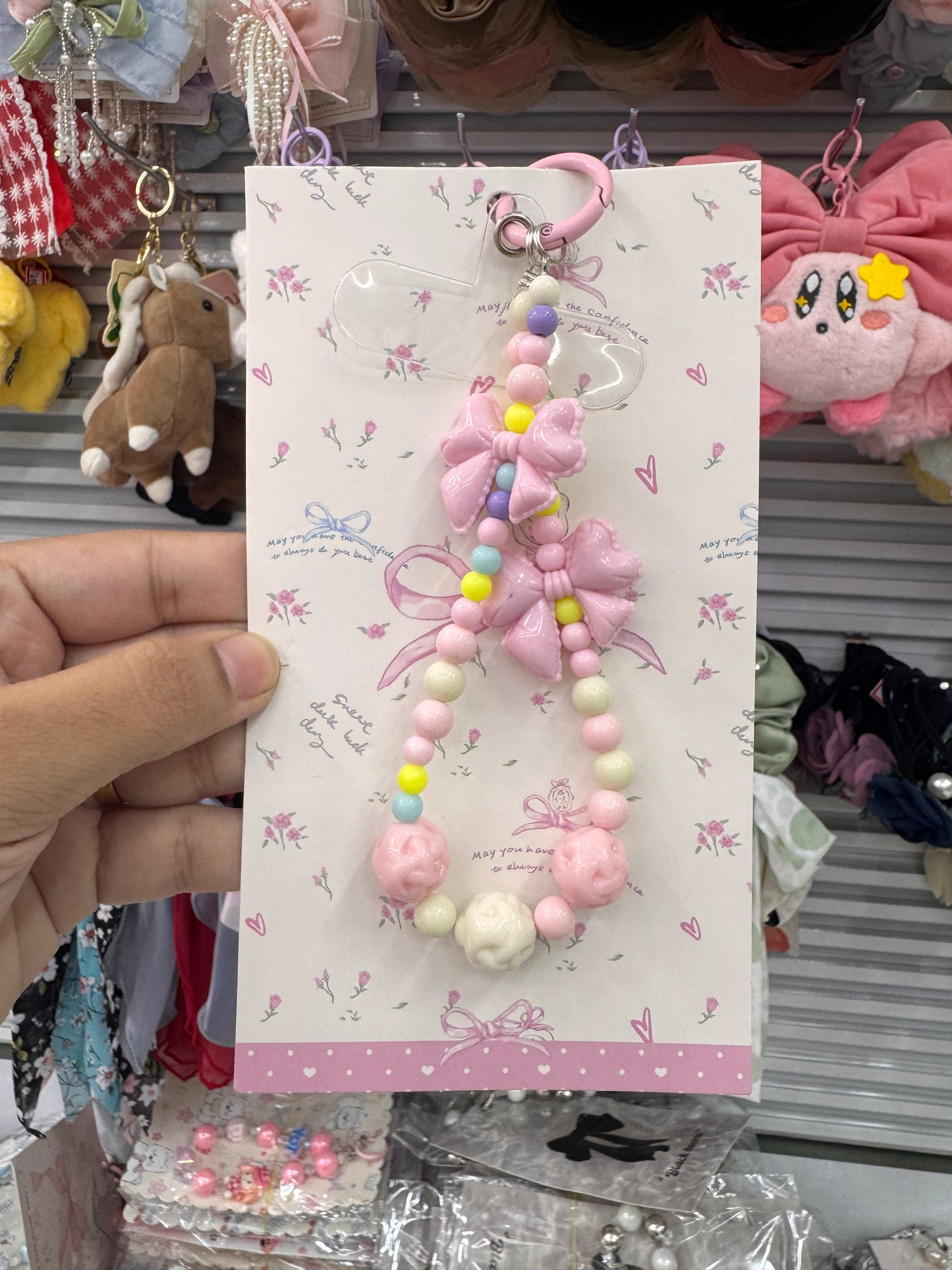 Bow beads phone charms