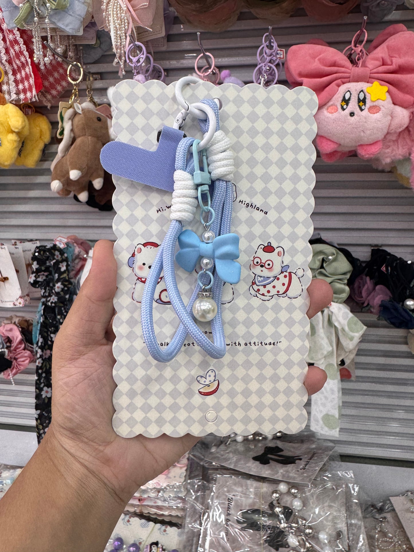 Bow thread phone charms