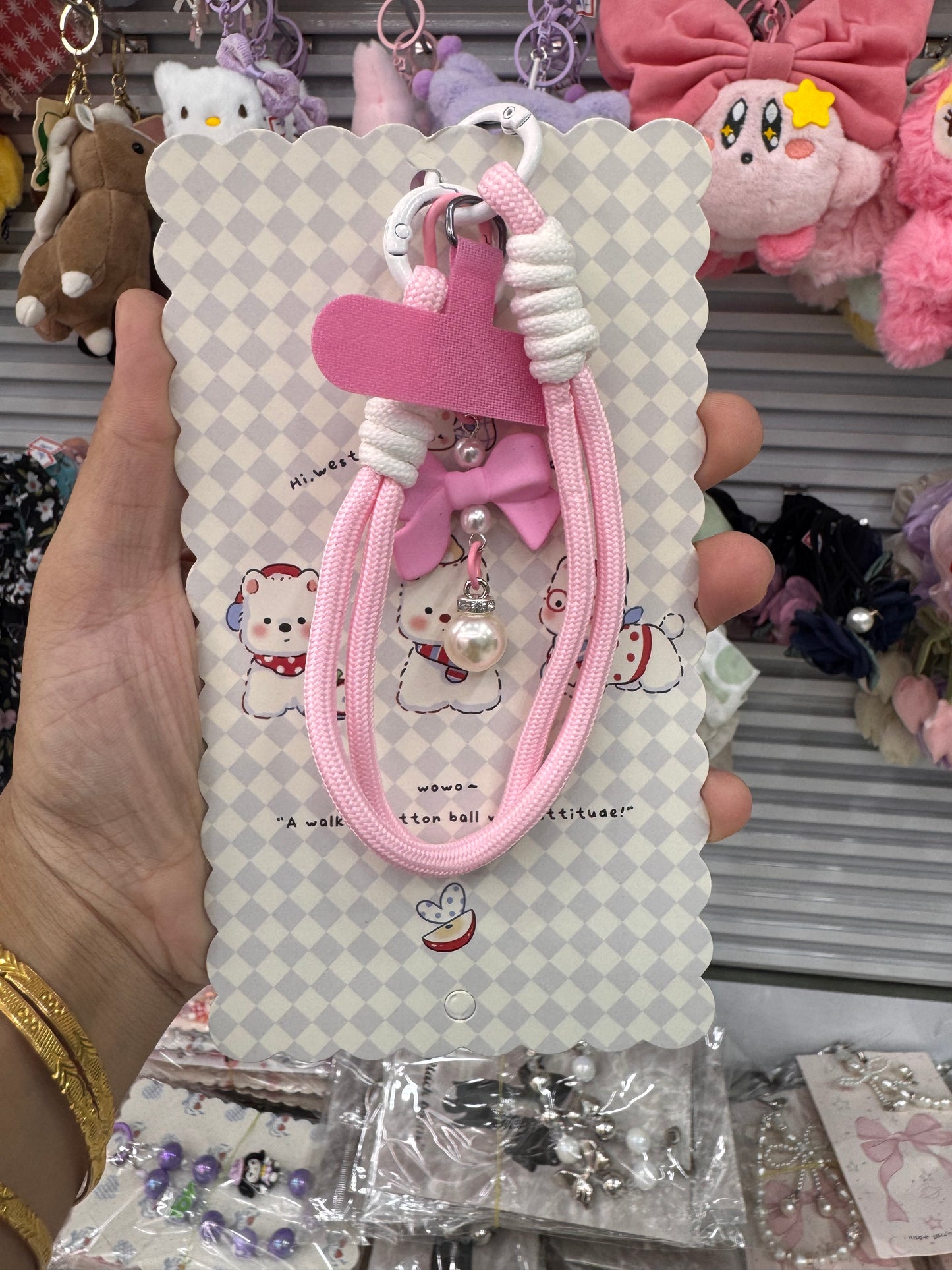 Bow thread phone charms