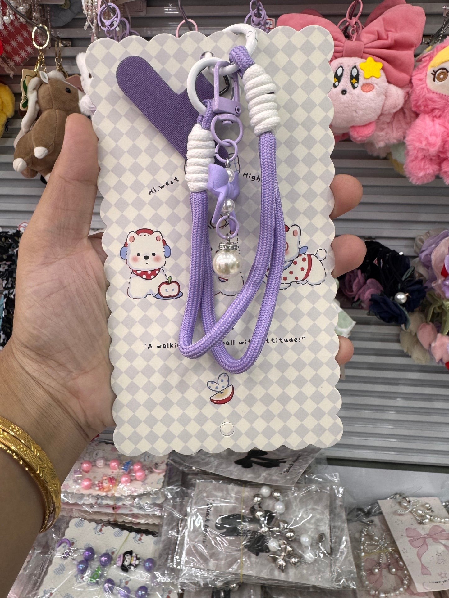 Bow thread phone charms