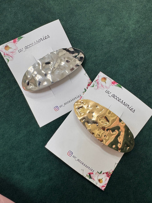 Metal barrette clips