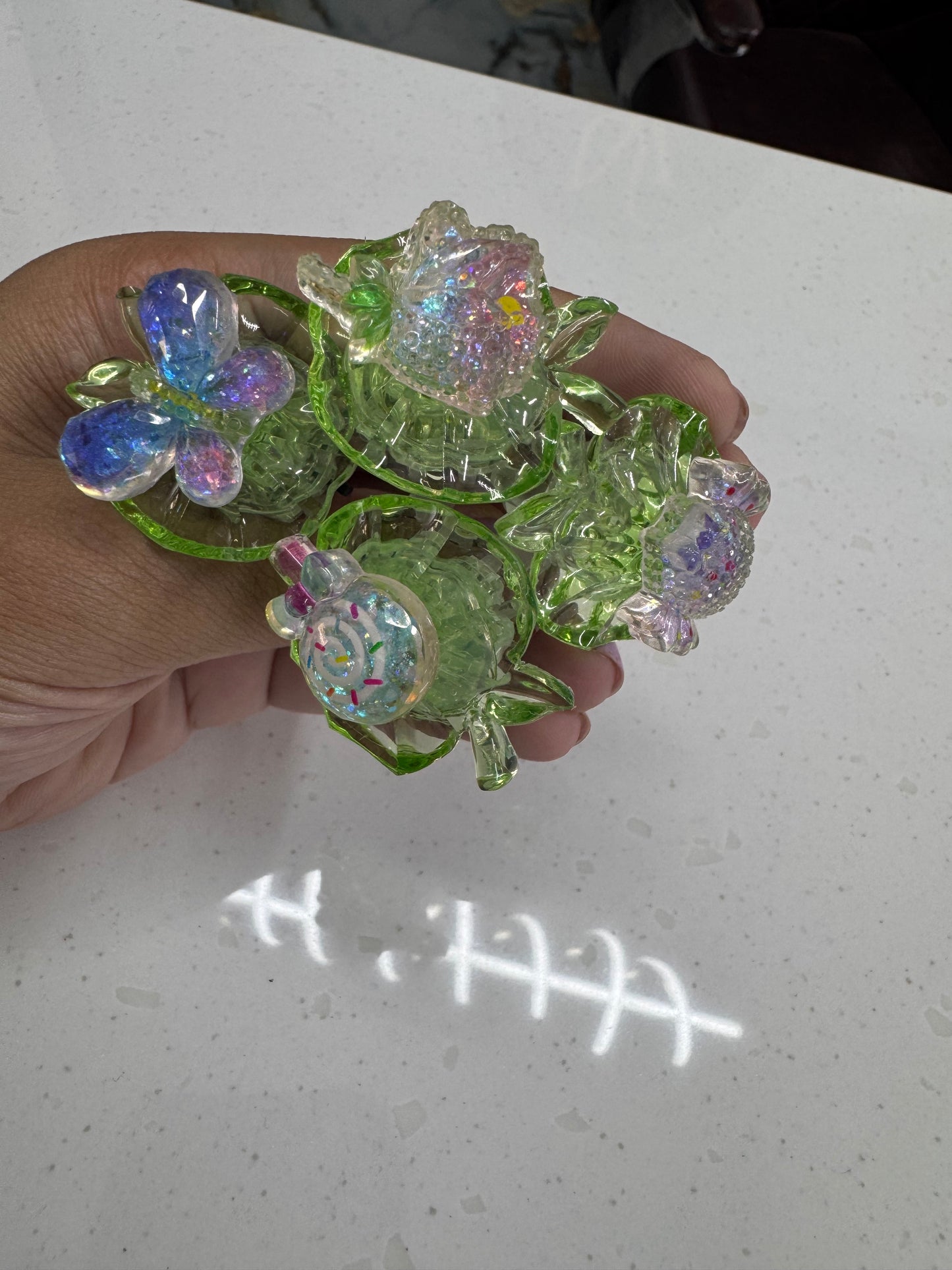 Kids lighting glass rings