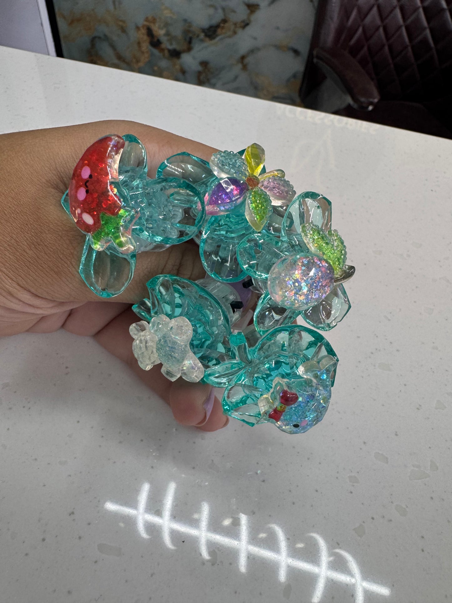 Kids lighting glass rings