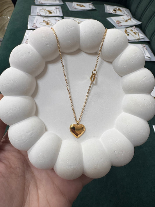Heart links anti tarnish chain