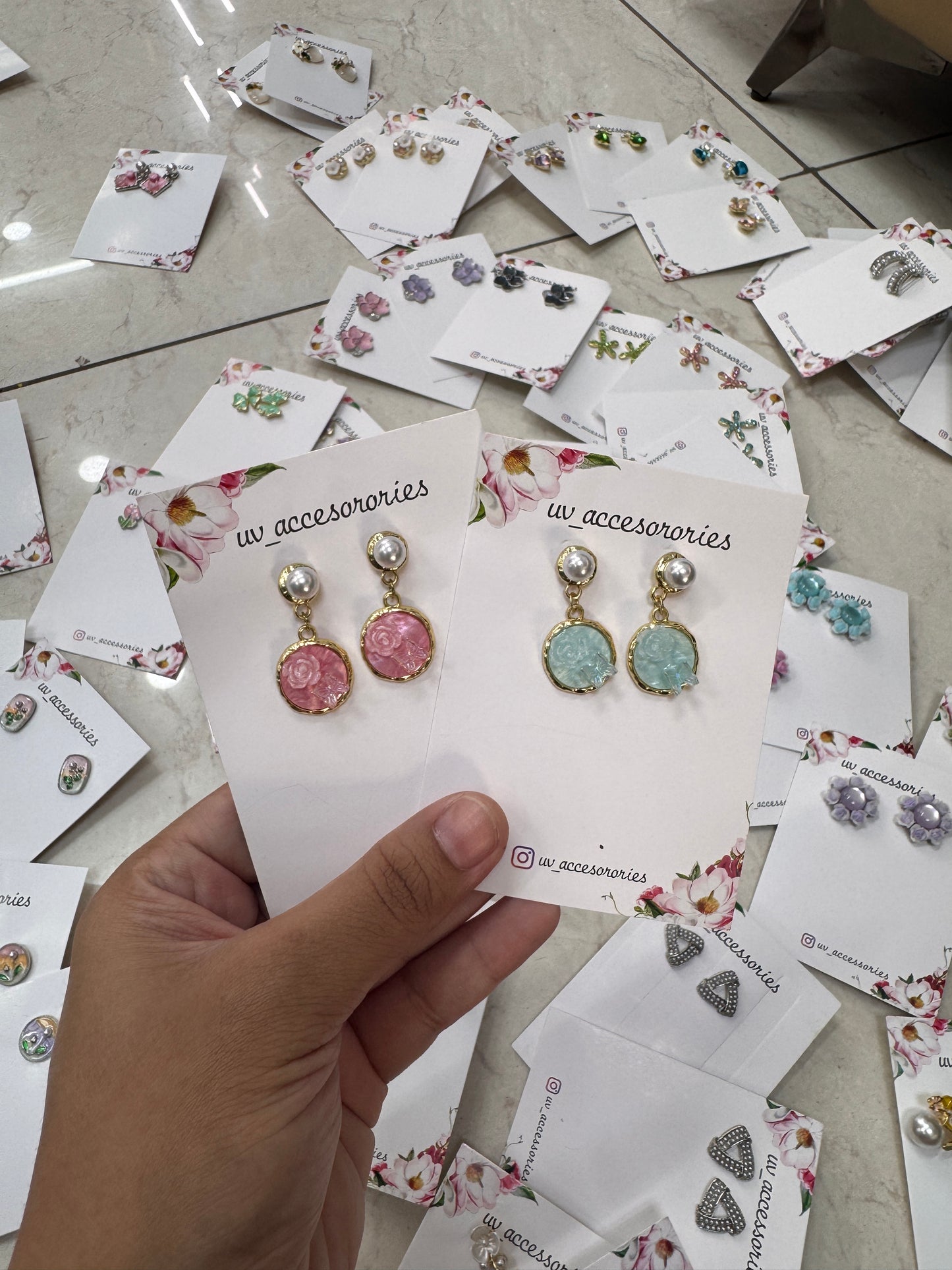Stone earrings