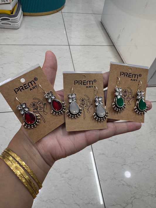 Hook kundan earrings