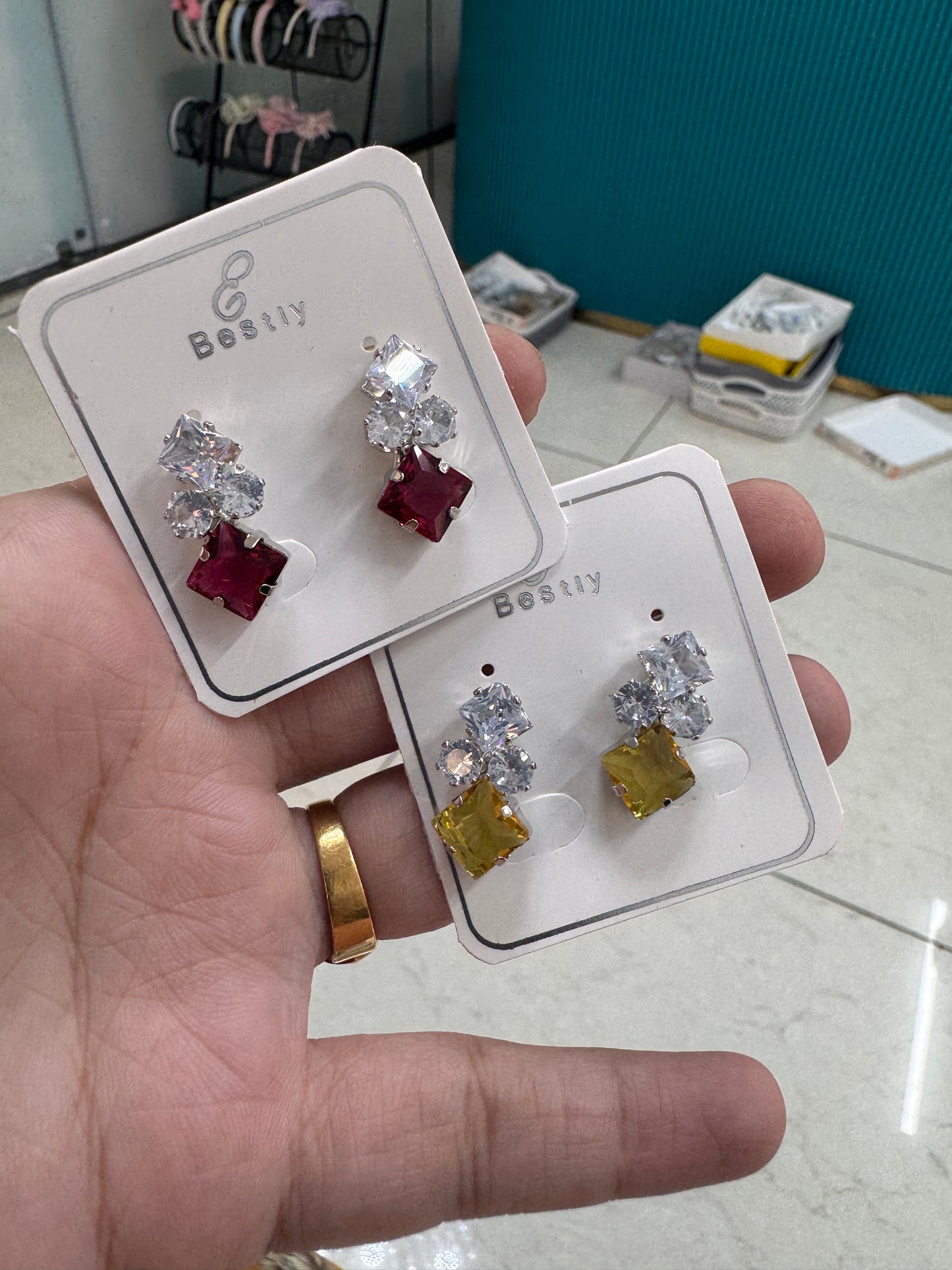 Mini stone studs