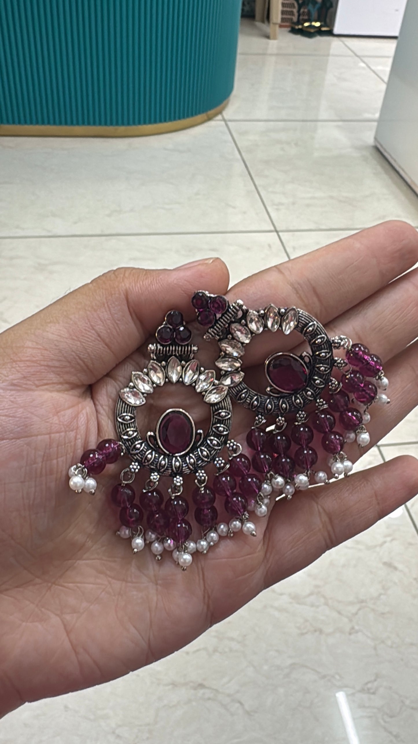 Pink earrings