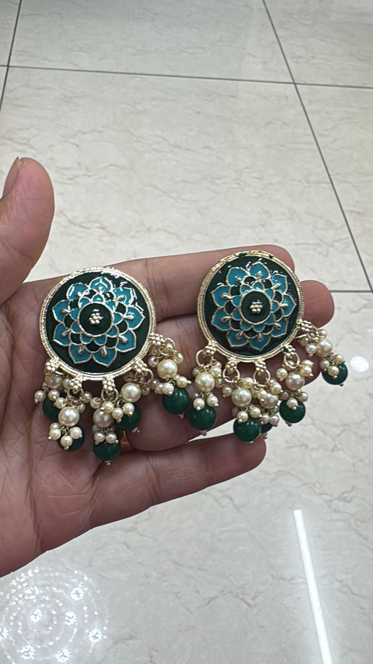 Meenakari studs
