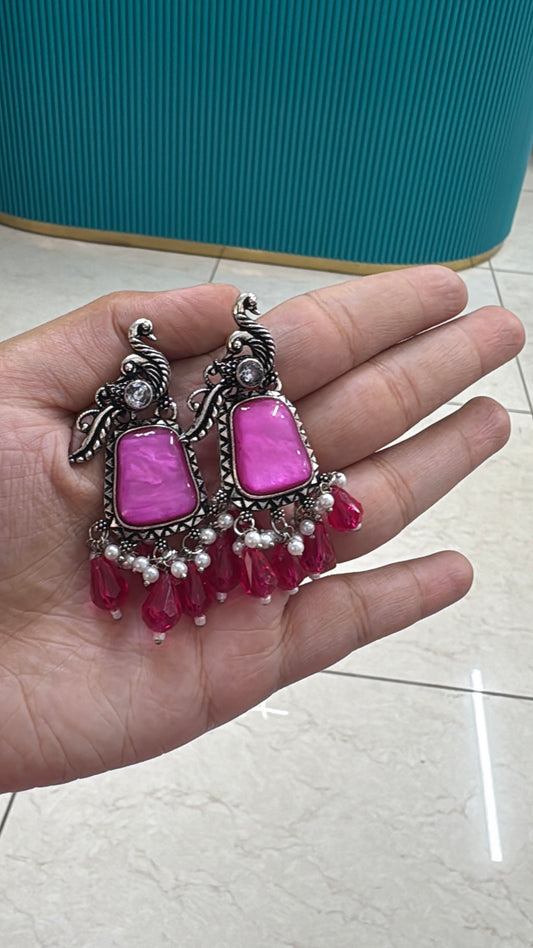 Jade stone earrings