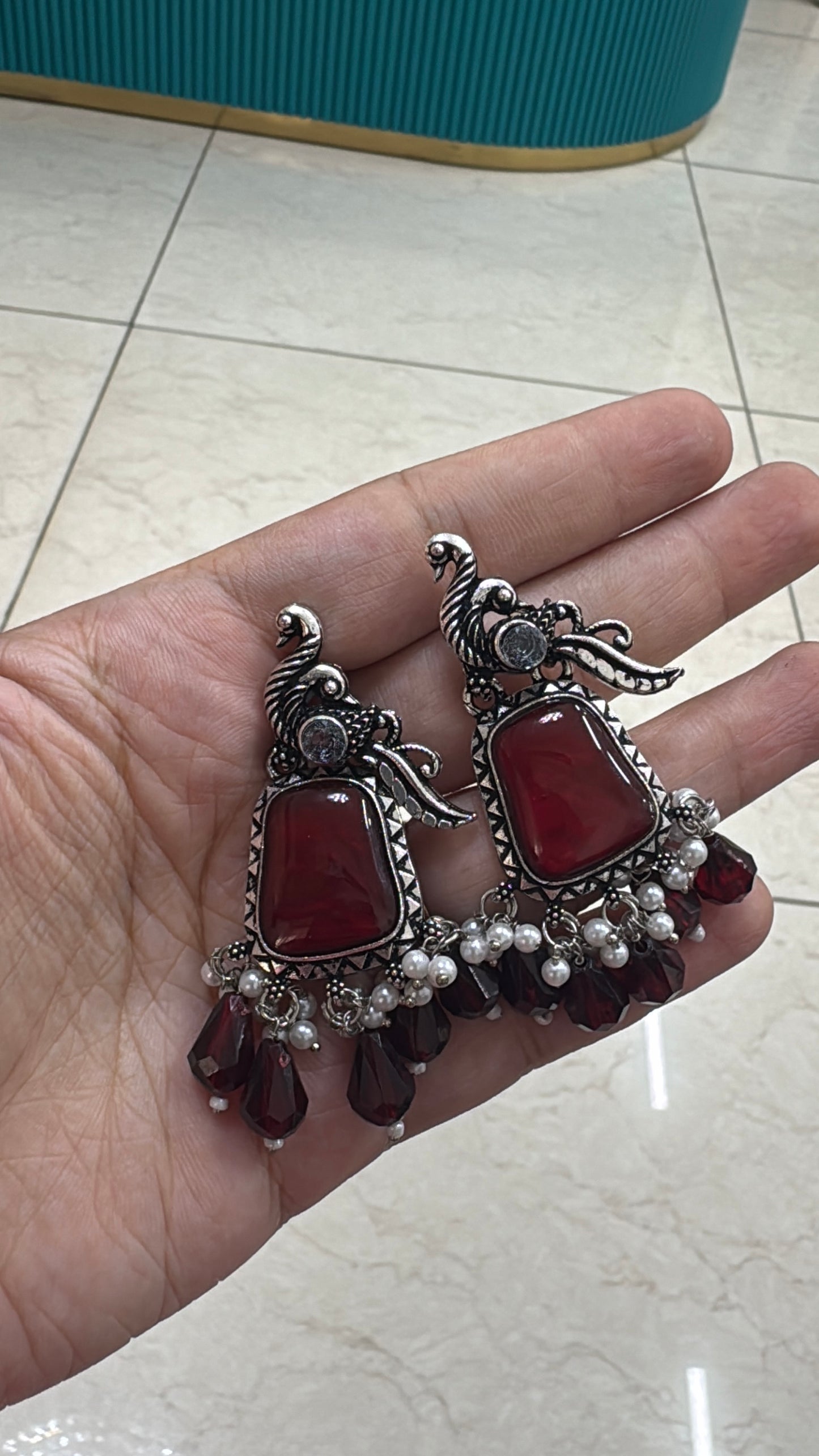 Jade stone earrings