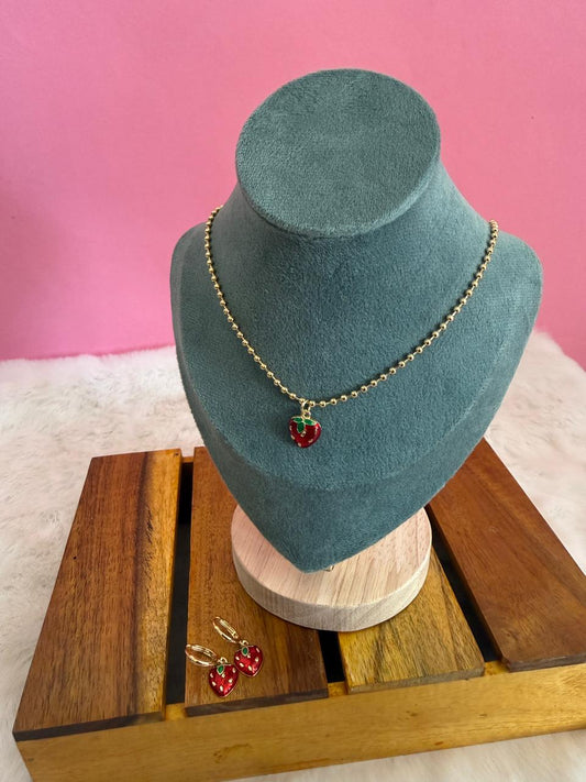 Strawberry chain set 18k
