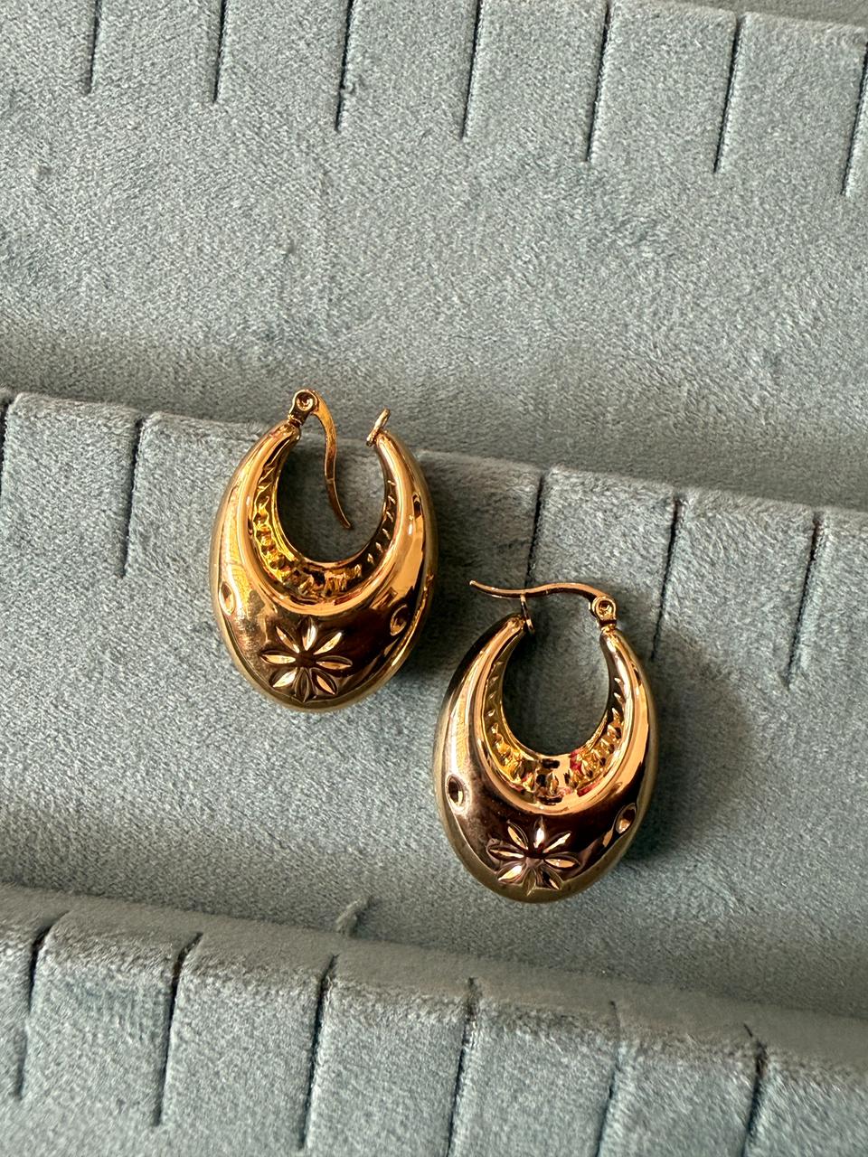 Gold hoop earrings