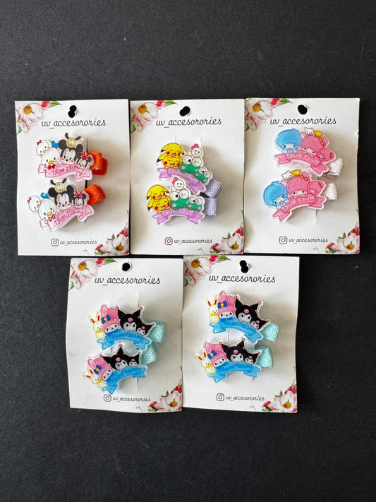 Sanrio character hair clips