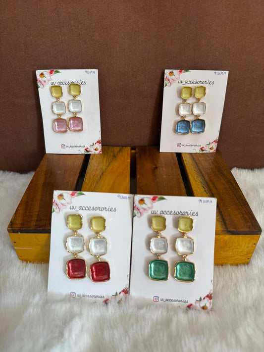 Square multi earrings