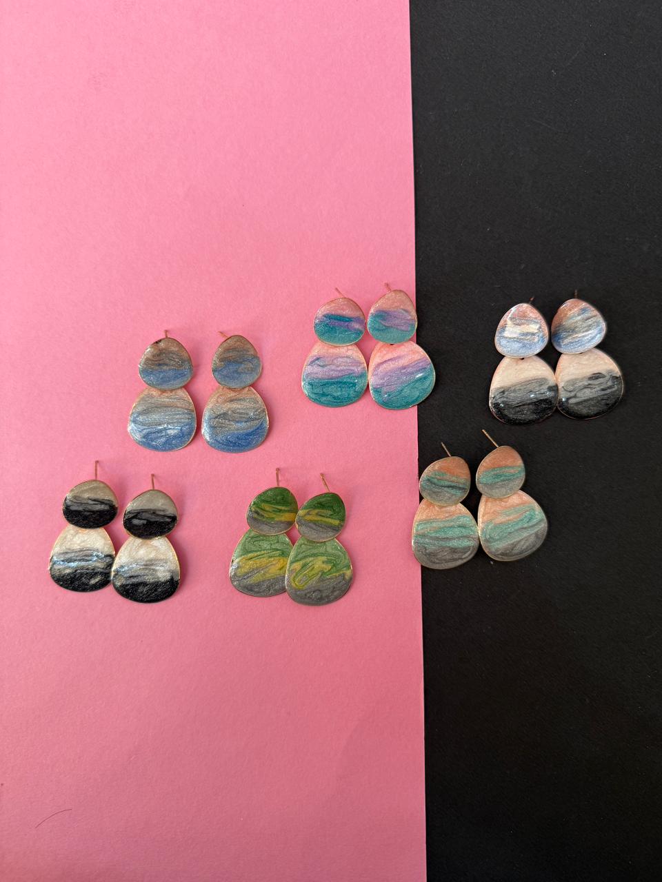 Enamel earrings
