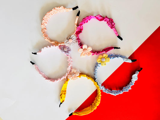 Ruffled flower headband