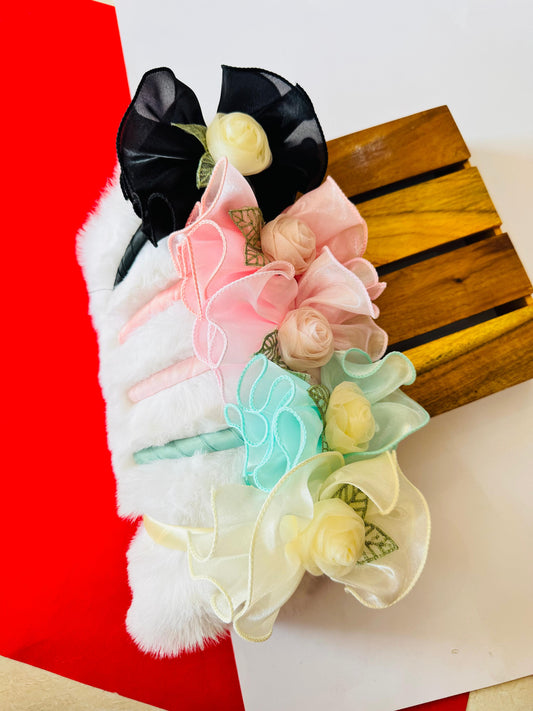 Organza flower headband