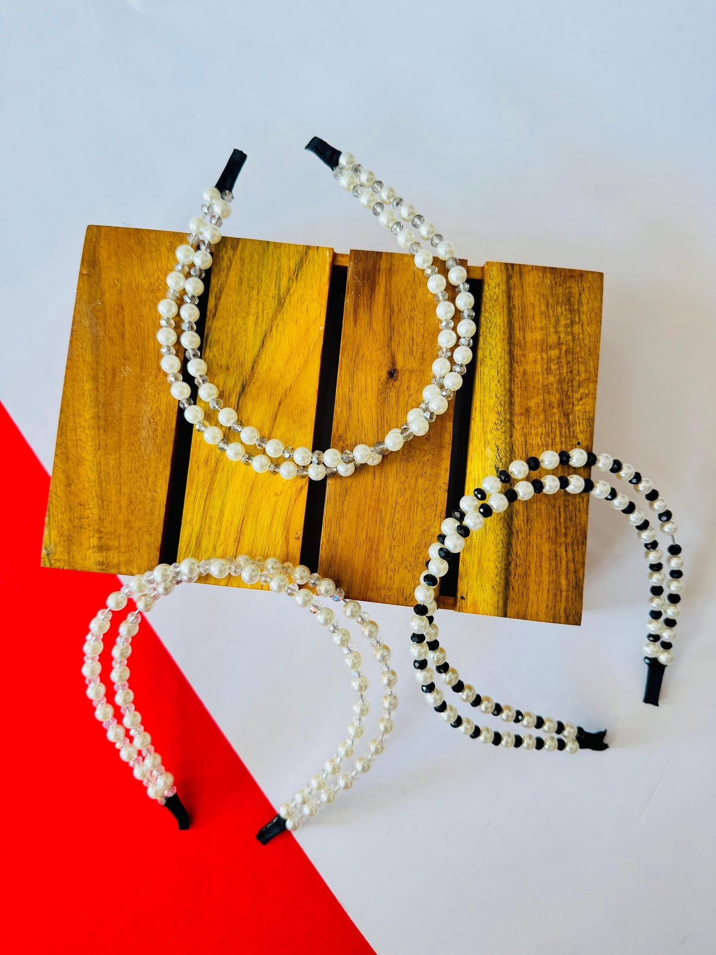 Double pearl headband