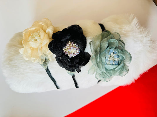 Organza flower headband