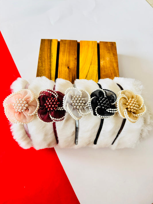Pearl flower headband