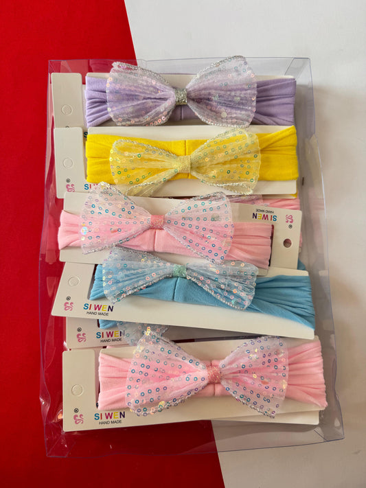 Elastic bow headband