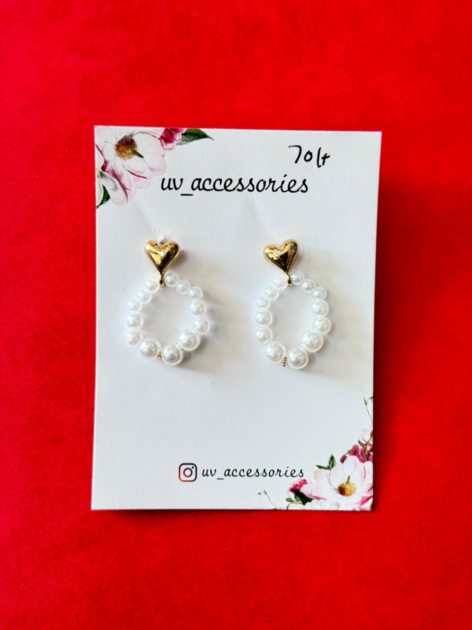 Pearl hoop earrings